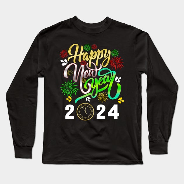 New Year Eve 2024 Merry Xmas Christmas Family Matching Long Sleeve T-Shirt by Jhon Towel